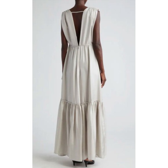 BITE Studios Women’s Prato Organic Silk Satin Maxi Dress size 8US/12US NWT - Picture 2 of 13